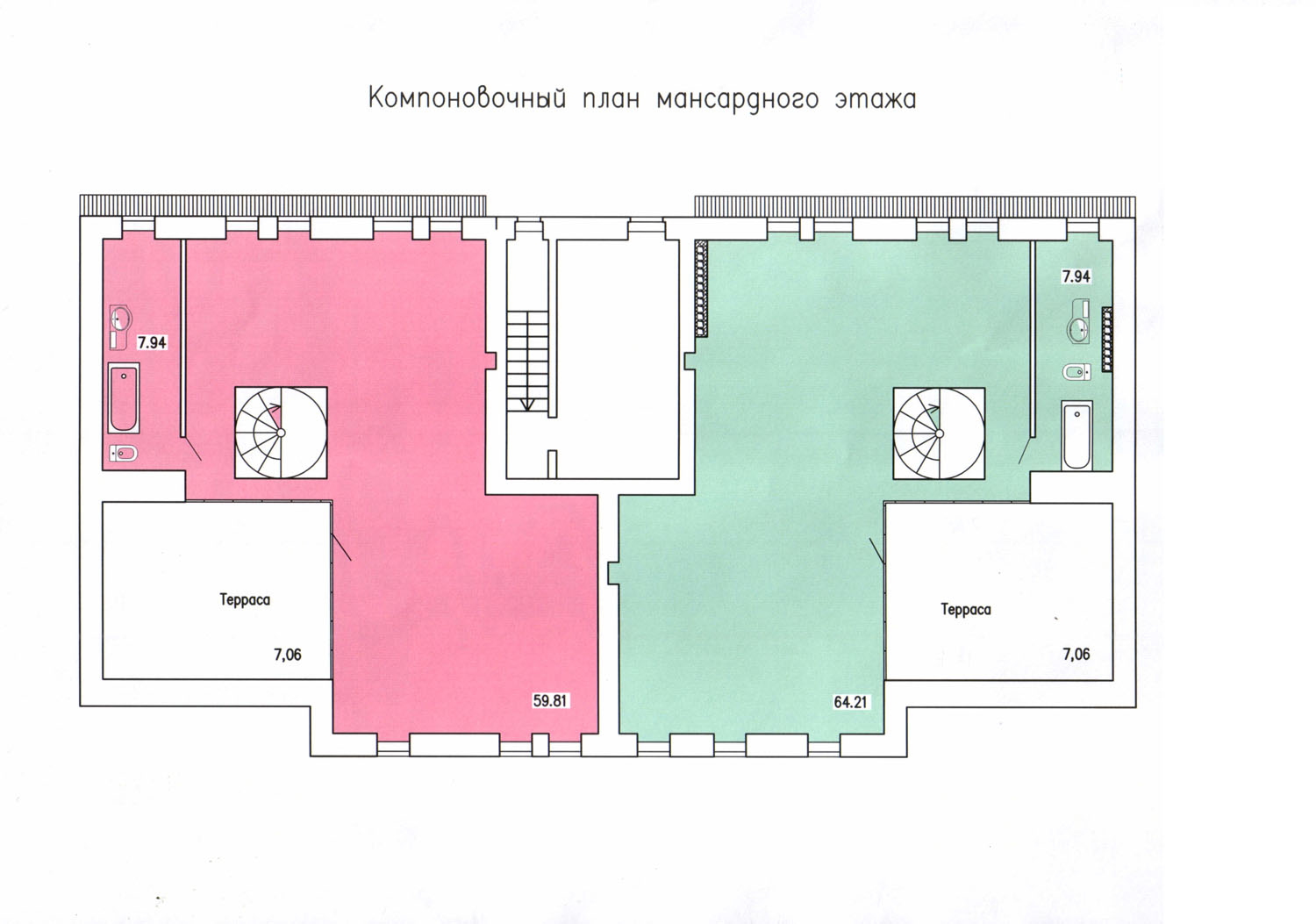 В продаже Жилой дом на Соколе  план типового этажа